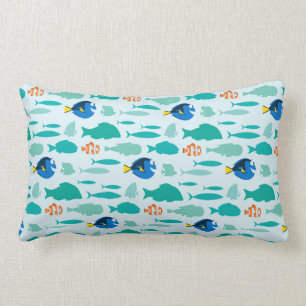 Finding Dory Silhouette Pattern Lumbar Pillow