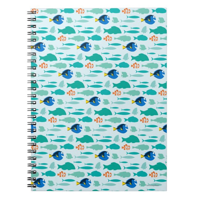 Finding Dory Silhouette Pattern Notebook (Front)