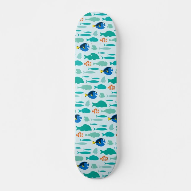 Finding Dory Silhouette Pattern Skateboard (Front)
