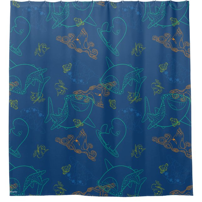 Finding Dory Sketch Navy Pattern (Front)