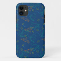 Finding Dory Sketch Navy Pattern
