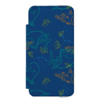 Finding Dory Sketch Navy Pattern