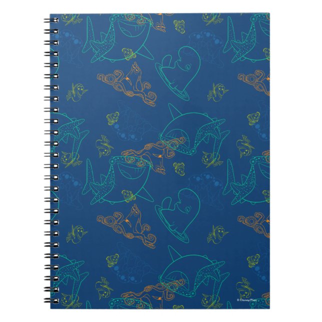 Finding Dory Sketch Navy Pattern Notebook (Front)