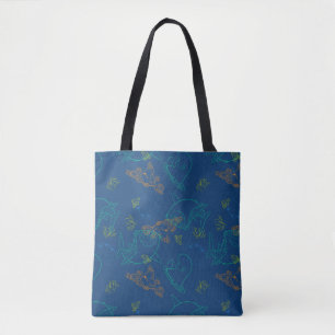 Finding Dory Sketch Navy Pattern Tote Bag
