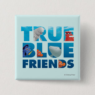 Finding Dory   True Blue Friends 2 Inch Square Button