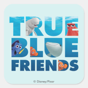 Finding Dory   True Blue Friends Square Sticker