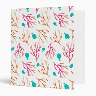 Finding Dory Watercolor Coral Pattern Binder