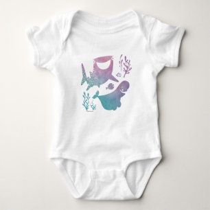Finding Dory Watercolor Graphic Baby Bodysuit