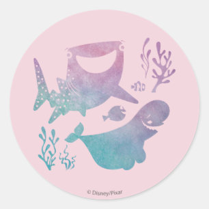 Finding Dory Watercolor Graphic Classic Round Sticker