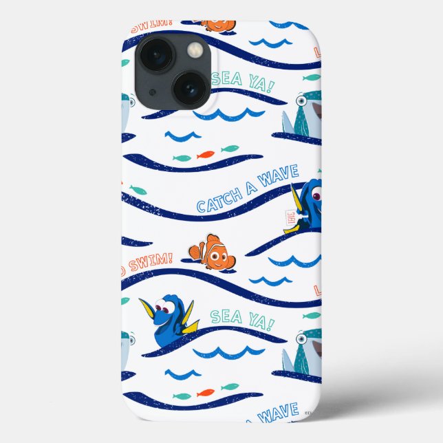 Finding Dory Wave Pattern Case-Mate iPhone Case (Back)