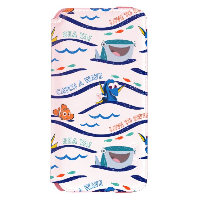 Finding Dory Wave Pattern Incipio iPhone Wallet Case (Folio Front)