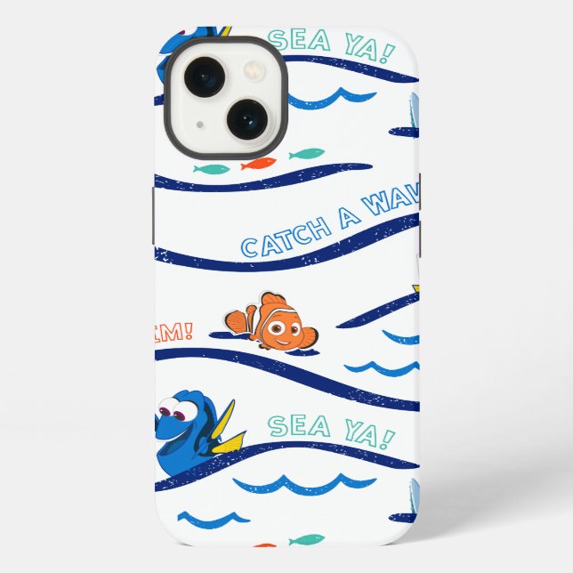Finding Dory Wave Pattern iPhone Case (Back)