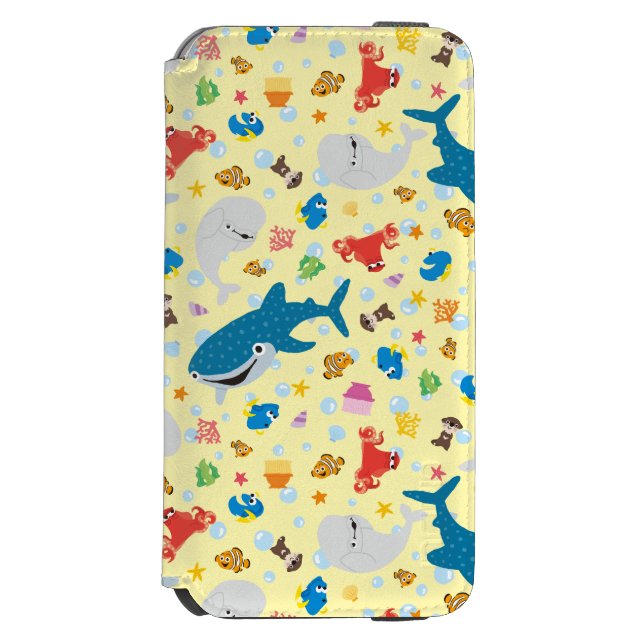 Finding Dory Yellow Pattern Incipio iPhone Wallet Case (Folio Front)