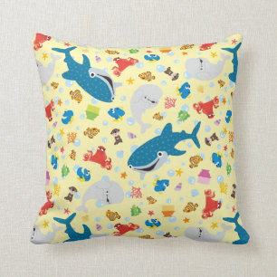 Finding Dory Yellow Pattern Throw Pillow