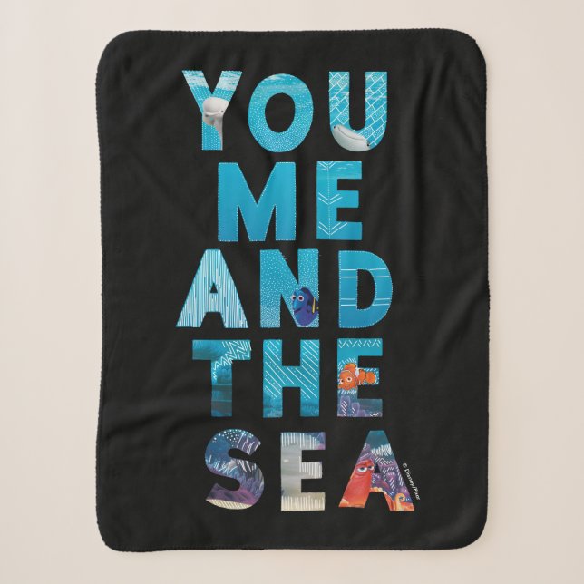 Finding Dory | You Me & the Sea Sherpa Blanket (Front)