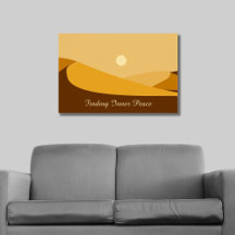 Finding Inner Peace, Desert Landscape Yellow Art 