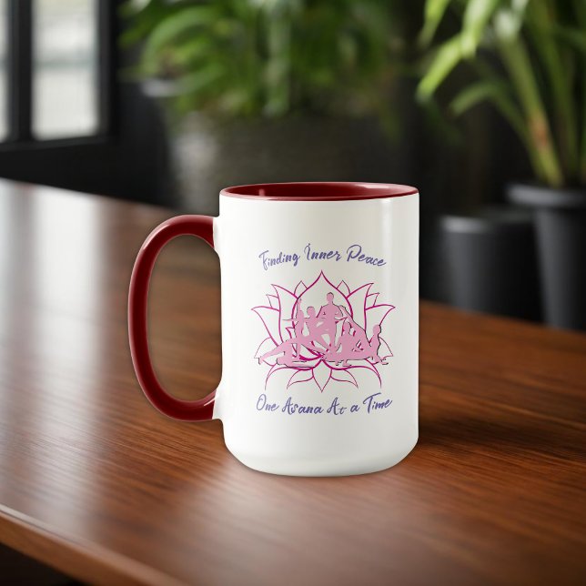 Finding Inner Peace One Asana At a Time Name & DOB Mug (Creator Uploaded)
