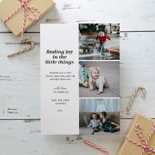Finding Joy in the Little Things Multiple Photo Holiday Card