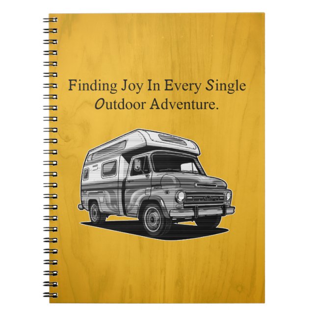 Finding Joy Outdoor Adventure Seeker Happy Explore Notebook (Front)