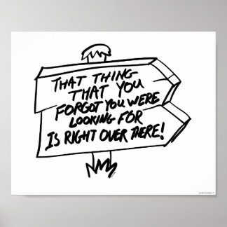 Finding lost things sign