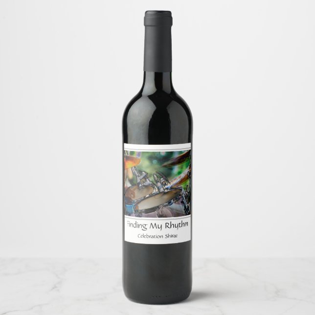 Finding My Rhythm Customisable Wine Label (Front)