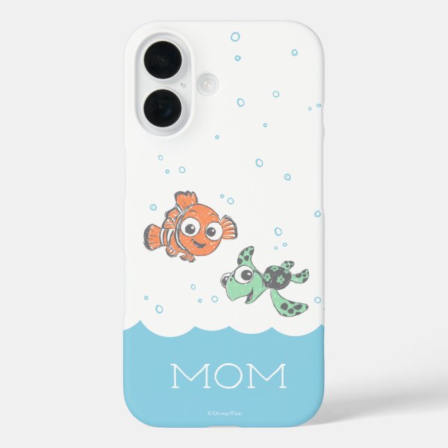 Finding Nemo and Squirt Case-Mate iPhone Case (Back)