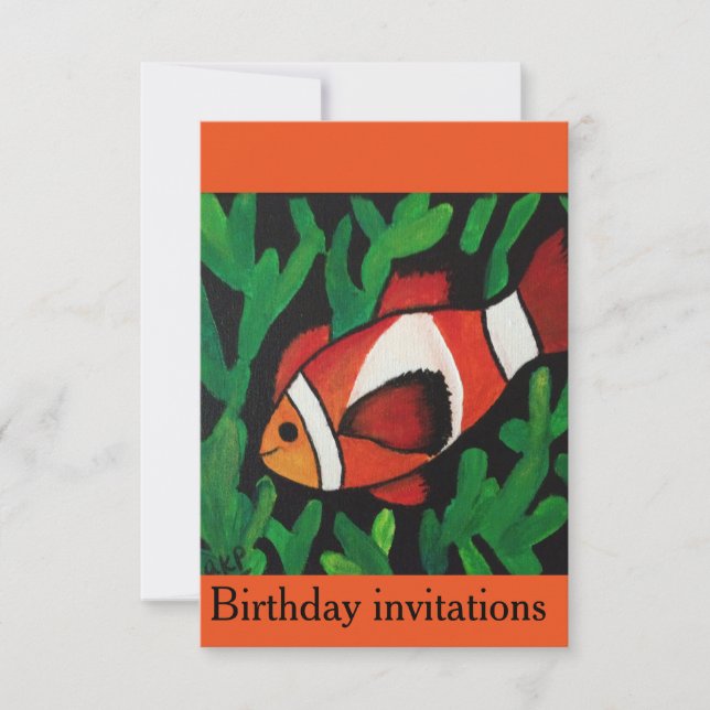 Finding Nemo birthday invitations for kids (Front)