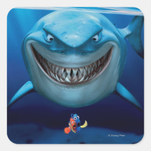 Finding Nemo   Bruce Grinning Square Sticker