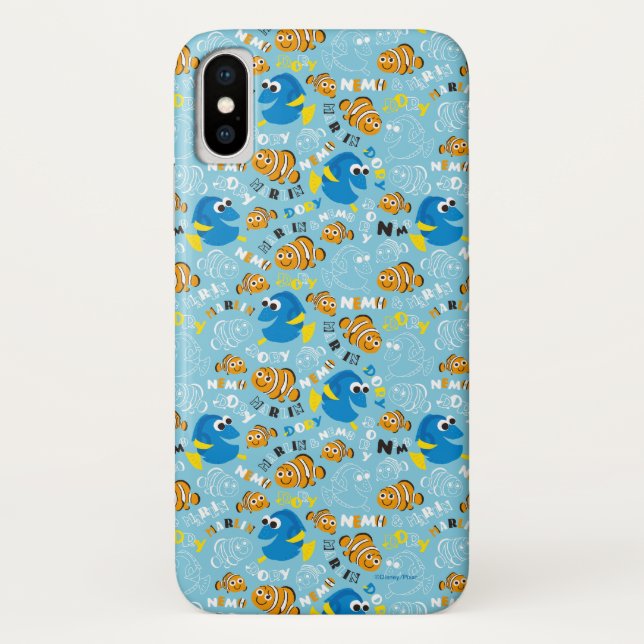 Finding Nemo | Dory and Nemo Pattern Case-Mate iPhone Case (Back)