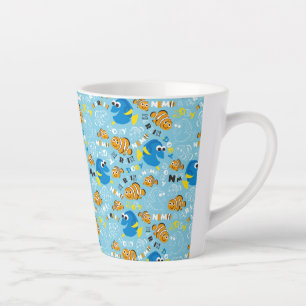 Finding Nemo   Dory and Nemo Pattern Latte Mug