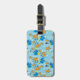Finding Nemo Dory and Nemo Pattern Luggage Tag
