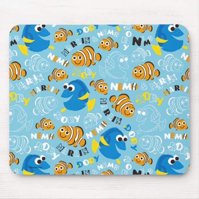 Finding Nemo | Dory and Nemo Pattern Mouse Pad (Front)