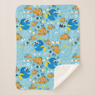 Finding Nemo   Dory and Nemo Pattern Sherpa Blanket