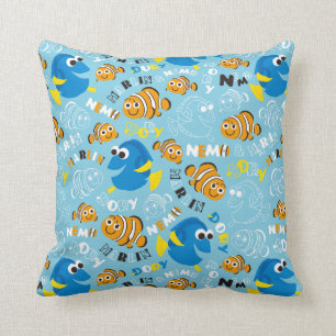 Finding Nemo   Dory and Nemo Pattern Throw Pillow