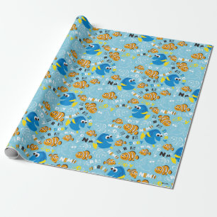 Finding Nemo   Dory and Nemo Pattern Wrapping Paper
