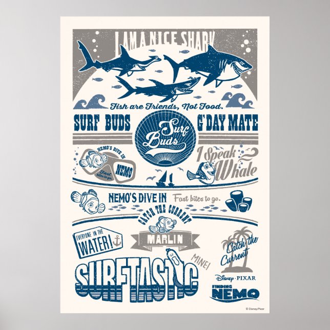 Finding Nemo | I Am A Nice Shark Poster (Front)