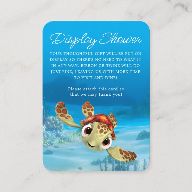 Finding Nemo Squirt Display Shower Place Card (Front)