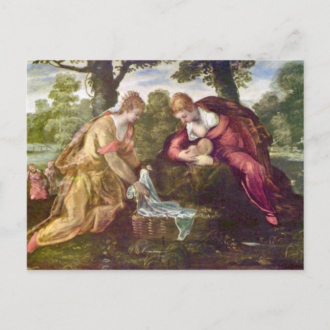 Finding of Moses by Tintoretto Postcard (Front)