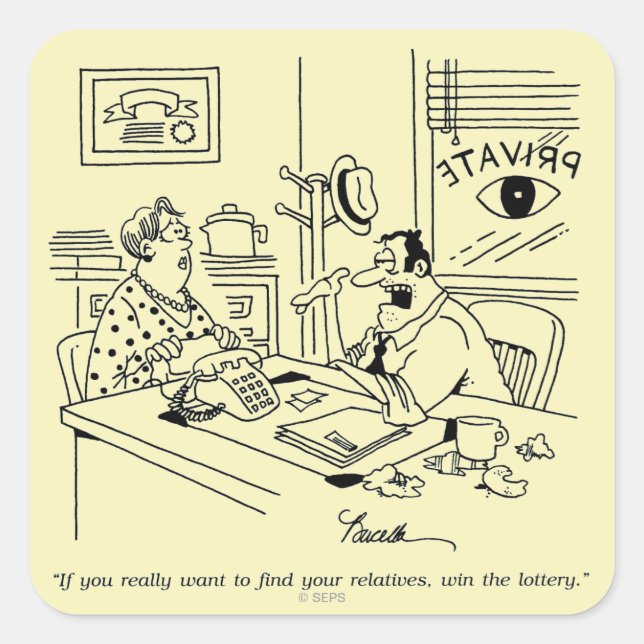 Finding Relatives Square Sticker (Front)