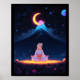 Finding Serenity In The Silence Of The Night Stick Poster