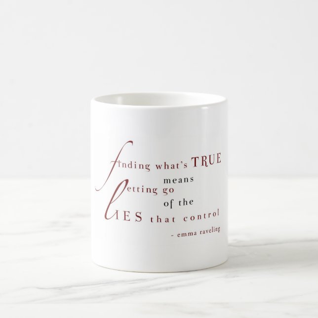 Finding What's True Coffee Mug (Center)