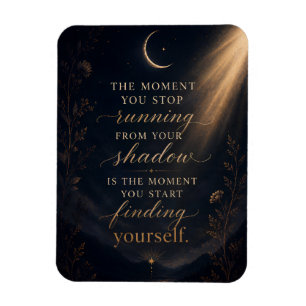 Finding Yourself Shadow Work Gold Moon Art Magnet