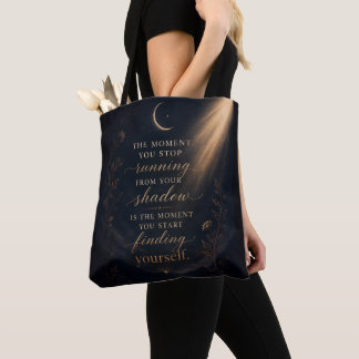 Finding Yourself Shadow Work Gold Moon Art Tote Bag