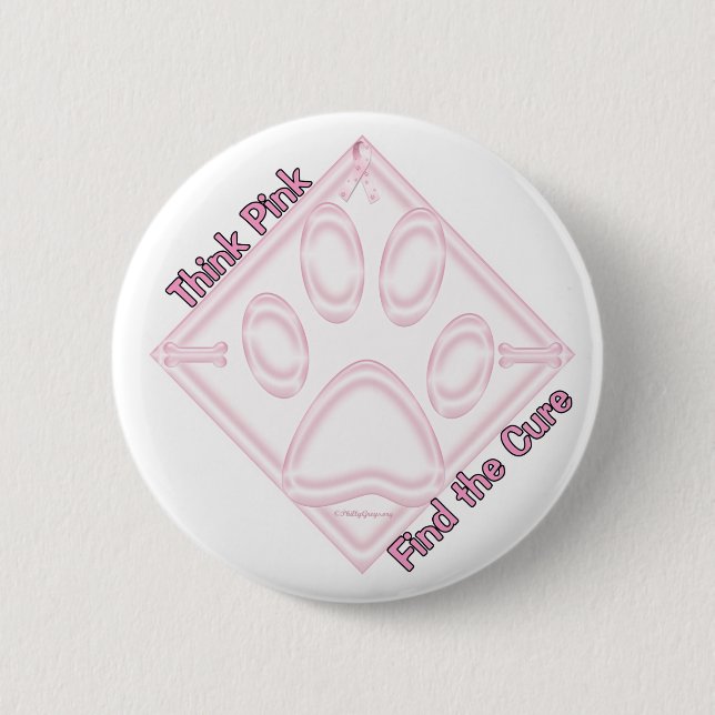 FindtheCure~ThinkPink 2 Inch Round Button (Front)