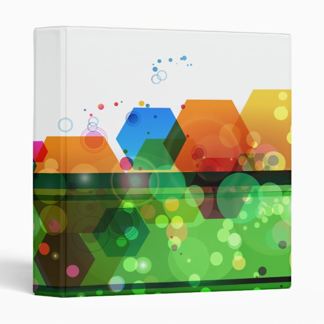 Fine Abstract Cool Cute Girly Retro Fashion Binder (Front/Spine)