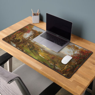 Fine Art Autumn On The Hudson River Landscape Desk Mat