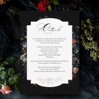 Fine Art Black Floral Calligraphy