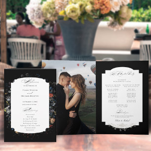 Fine Art Black Floral Calligraphy Program