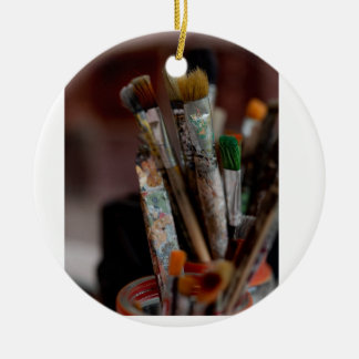 Fine art brushes  ceramic ornament