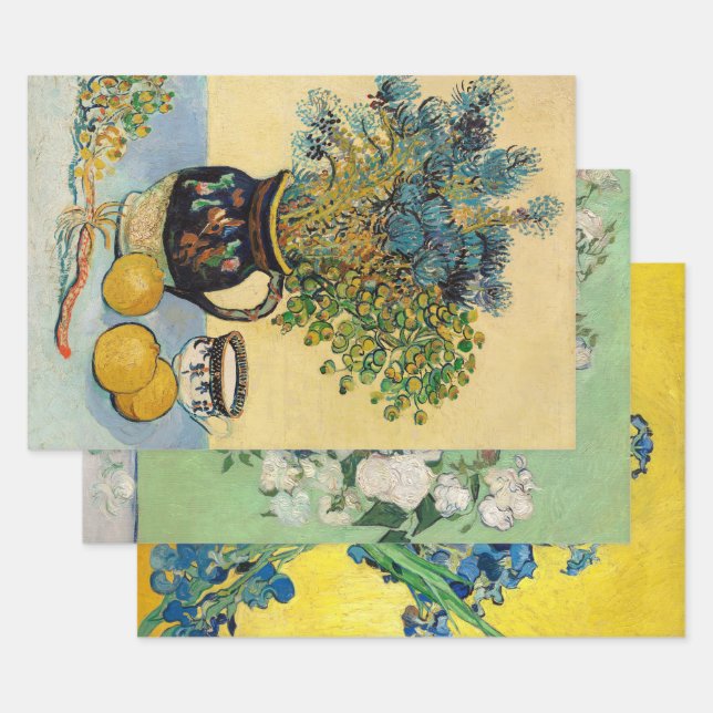 Fine Art by Vincent Van Gogh, Decoupage Wrapping Paper Sheet (Set)